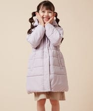 KJUAC02089 a.v.v KIDS(アー・ヴェ・ヴェ) [160]フィット＆フレア中綿ロングコート ブラック