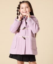 KJUAD01079 a.v.v KIDS(アー・ヴェ・ヴェ) [100-160]【アウター人気NO.１】【選べる５色展開/お家で洗える】ライトフェイクウールダッフルコート ピンク