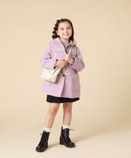 KJUAD01079 a.v.v KIDS(アー・ヴェ・ヴェ) [100-160]【アウター人気NO.１】【選べる５色展開/お家で洗える】ライトフェイクウールダッフルコート レッド