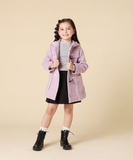 KJUAD01079 a.v.v KIDS(アー・ヴェ・ヴェ) [100-160]【アウター人気NO.１】【選べる５色展開/お家で洗える】ライトフェイクウールダッフルコート レッド