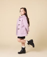 KJUAD01079 a.v.v KIDS(アー・ヴェ・ヴェ) [100-160]【アウター人気NO.１】【選べる５色展開/お家で洗える】ライトフェイクウールダッフルコート レッド