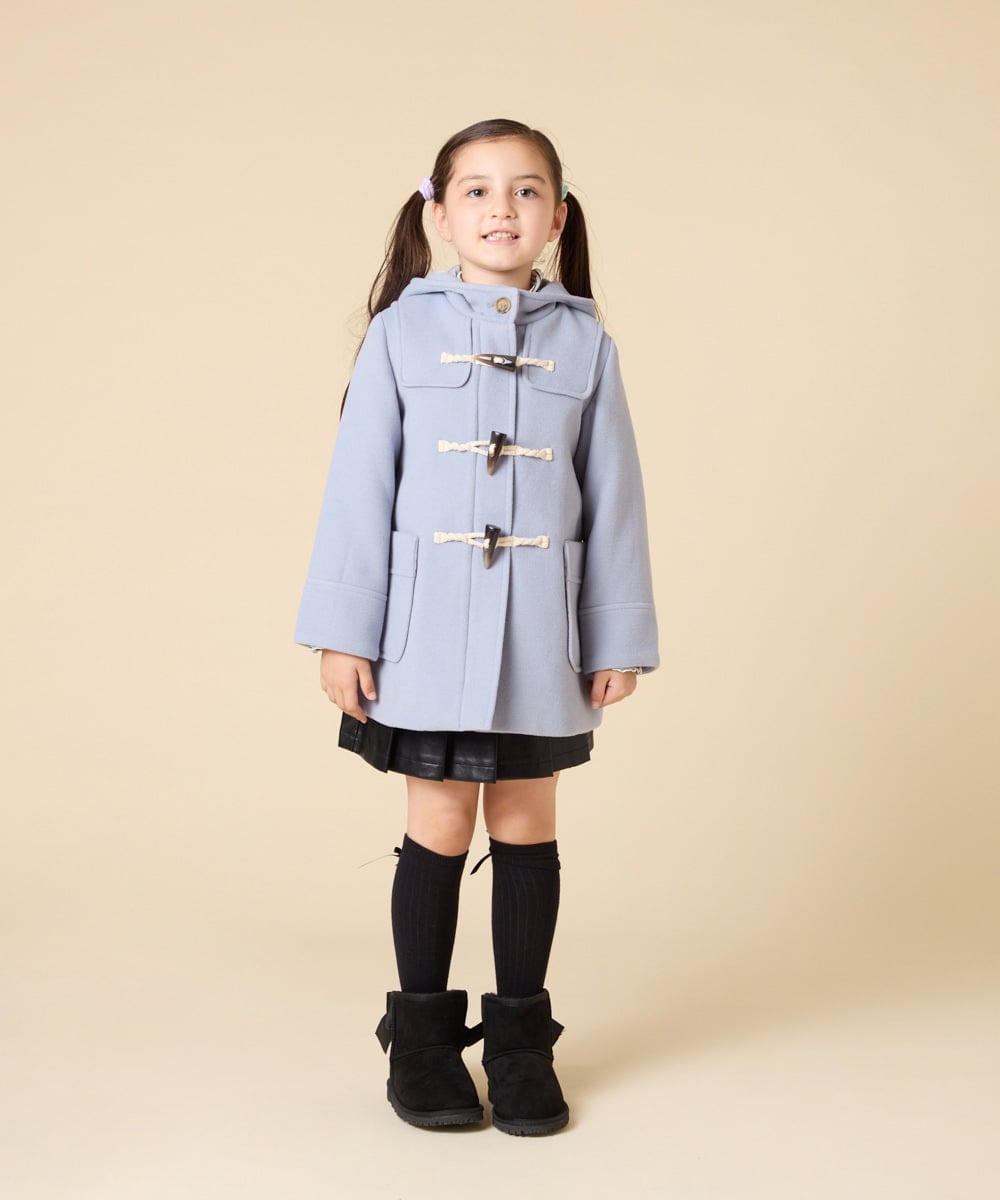 KJUAD01079 a.v.v KIDS(アー・ヴェ・ヴェ) [100-160]【アウター人気NO.１】【選べる５色展開/お家で洗える】ライトフェイクウールダッフルコート レッド