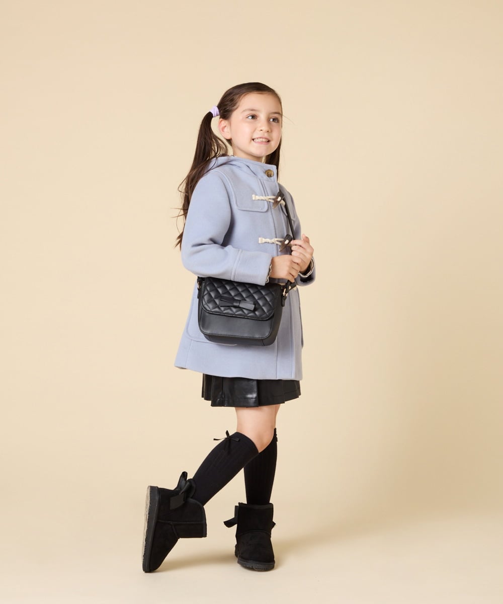 KJUAD01079 a.v.v KIDS(アー・ヴェ・ヴェ) [100-160]【アウター人気NO.１】【選べる５色展開/お家で洗える】ライトフェイクウールダッフルコート レッド