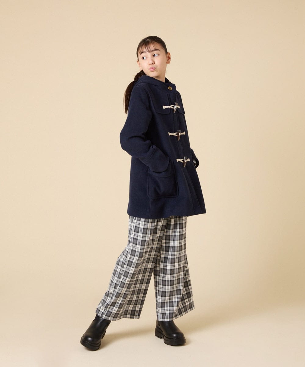 KJUAD01079 a.v.v KIDS(アー・ヴェ・ヴェ) [100-160]【アウター人気NO.１】【選べる５色展開/お家で洗える】ライトフェイクウールダッフルコート レッド