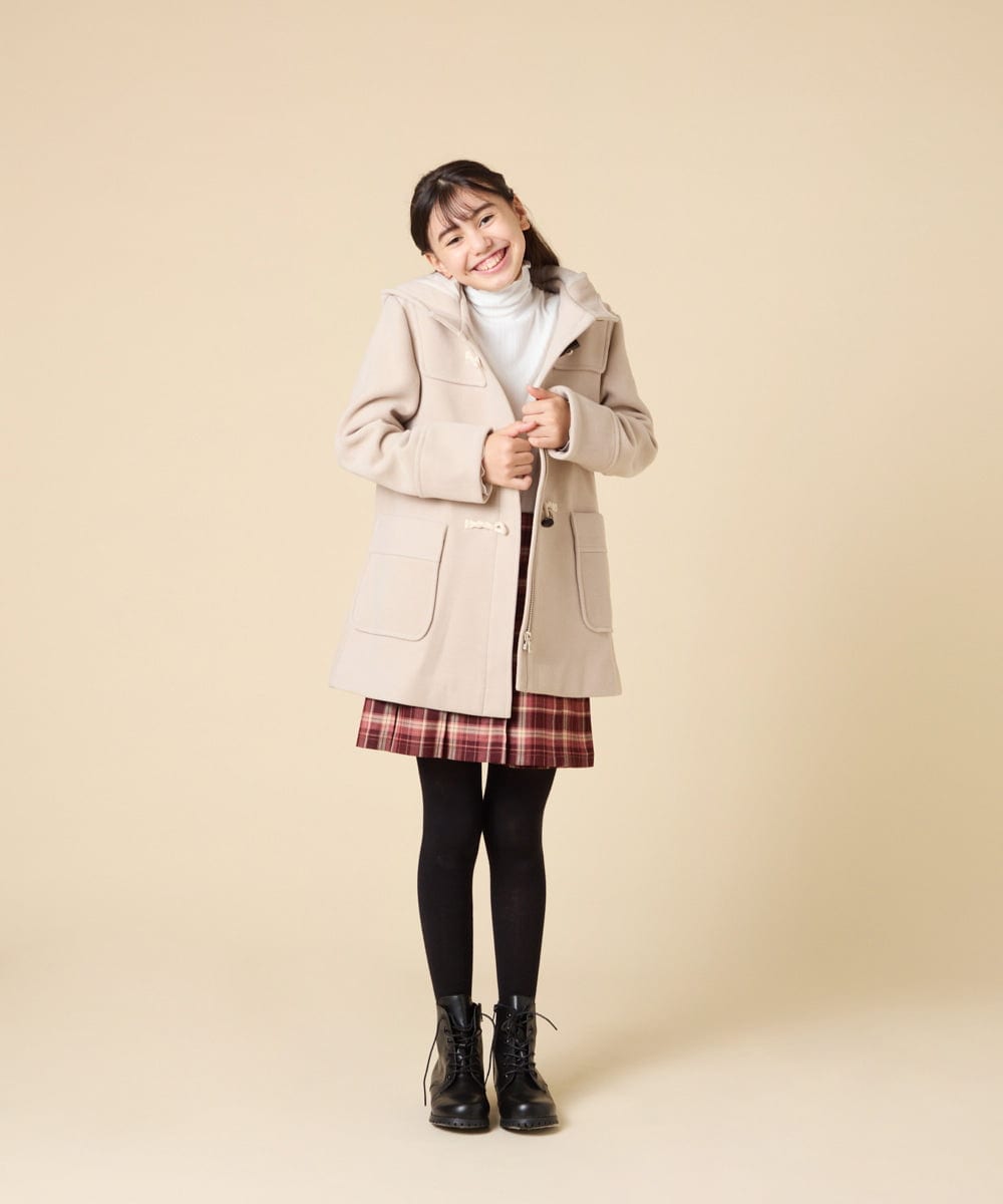KJUAD01079 a.v.v KIDS(アー・ヴェ・ヴェ) [100-160]【アウター人気NO.１】【選べる５色展開/お家で洗える】ライトフェイクウールダッフルコート レッド
