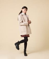 KJUAD01079 a.v.v KIDS(アー・ヴェ・ヴェ) [100-160]【アウター人気NO.１】【選べる５色展開/お家で洗える】ライトフェイクウールダッフルコート レッド