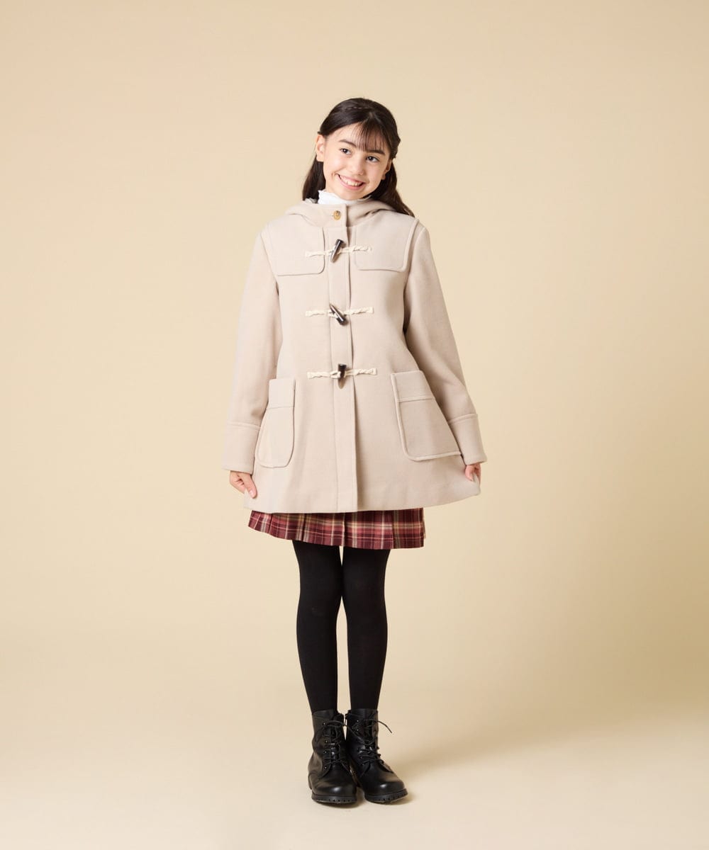 KJUAD01079 a.v.v KIDS(アー・ヴェ・ヴェ) [100-160]【アウター人気NO.１】【選べる５色展開/お家で洗える】ライトフェイクウールダッフルコート レッド