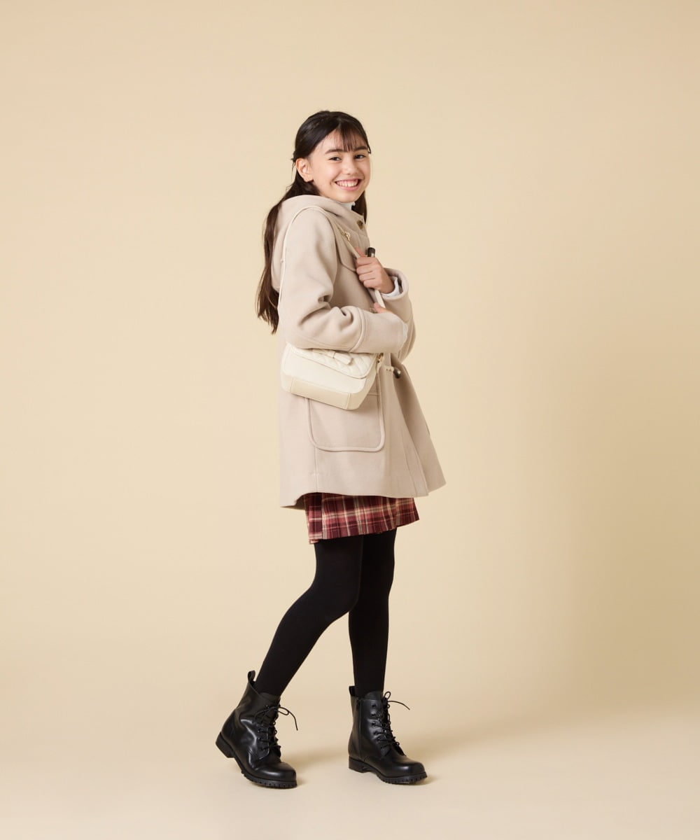 KJUAD01079 a.v.v KIDS(アー・ヴェ・ヴェ) [100-160]【アウター人気NO.１】【選べる５色展開/お家で洗える】ライトフェイクウールダッフルコート レッド