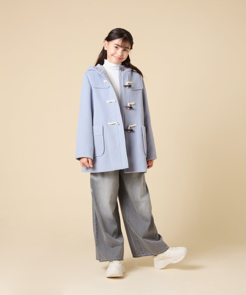 KJUAD01079 a.v.v KIDS(アー・ヴェ・ヴェ) [100-160]【アウター人気NO.１】【選べる５色展開/お家で洗える】ライトフェイクウールダッフルコート レッド