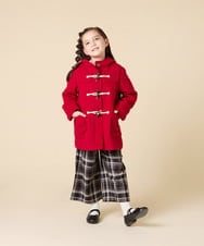 KJUAD01079 a.v.v KIDS(アー・ヴェ・ヴェ) [100-160]【アウター人気NO.１】【選べる５色展開/お家で洗える】ライトフェイクウールダッフルコート レッド