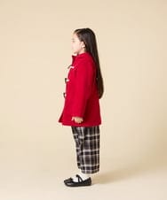 KJUAD01079 a.v.v KIDS(アー・ヴェ・ヴェ) [100-160]【アウター人気NO.１】【選べる５色展開/お家で洗える】ライトフェイクウールダッフルコート レッド