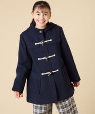 KJUAD01079 a.v.v KIDS(アー・ヴェ・ヴェ) [100-160]【アウター人気NO.１】【選べる５色展開/お家で洗える】ライトフェイクウールダッフルコート ネイビー