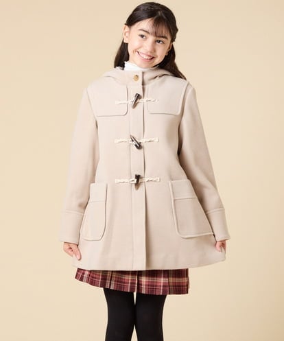 KJUAD01079 a.v.v KIDS [100-160]【アウター人気NO.１】【選べる５色展開/お家で洗える】ライトフェイクウールダッフルコート