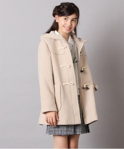 KJUAD01079 a.v.v KIDS [100-160]【アウター人気NO.１】【選べる５色展開/お家で洗える】ライトフェイクウールダッフルコート