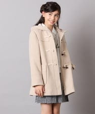 KJUAD01079 a.v.v KIDS(アー・ヴェ・ヴェ) [100-160]【アウター人気NO.１】【選べる５色展開/お家で洗える】ライトフェイクウールダッフルコート ベージュ