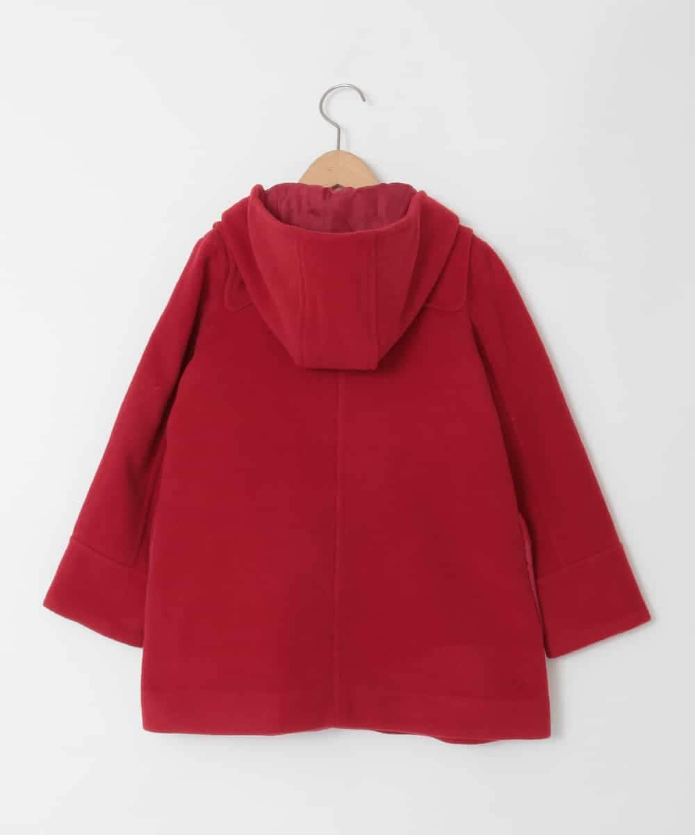 KJUAD01079 a.v.v KIDS(アー・ヴェ・ヴェ) [100-160]【アウター人気NO.１】【選べる５色展開/お家で洗える】ライトフェイクウールダッフルコート レッド
