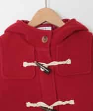 KJUAD01079 a.v.v KIDS(アー・ヴェ・ヴェ) [100-160]【アウター人気NO.１】【選べる５色展開/お家で洗える】ライトフェイクウールダッフルコート レッド