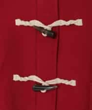 KJUAD01079 a.v.v KIDS(アー・ヴェ・ヴェ) [100-160]【アウター人気NO.１】【選べる５色展開/お家で洗える】ライトフェイクウールダッフルコート レッド