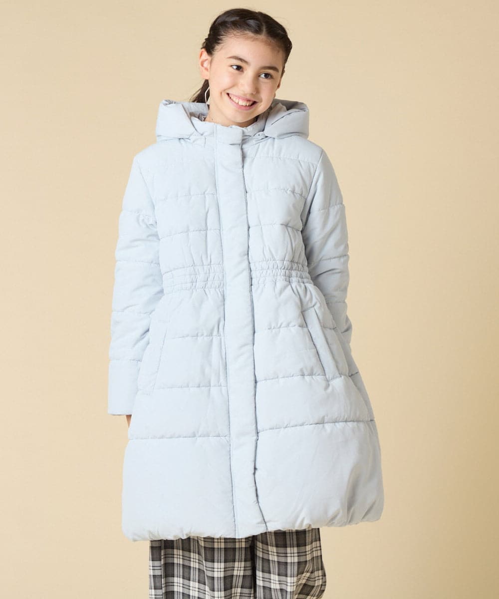 KJUAD02079 a.v.v KIDS(アー・ヴェ・ヴェ) [100-160]【フード取り外し可能/お家で洗える】中綿ロングコート ブラック