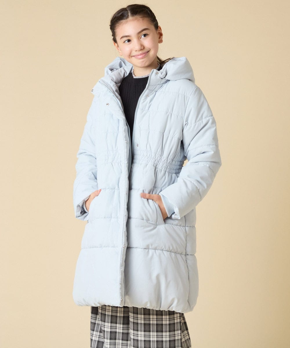 KJUAD02079 a.v.v KIDS(アー・ヴェ・ヴェ) [100-160]【フード取り外し可能/お家で洗える】中綿ロングコート ブラック