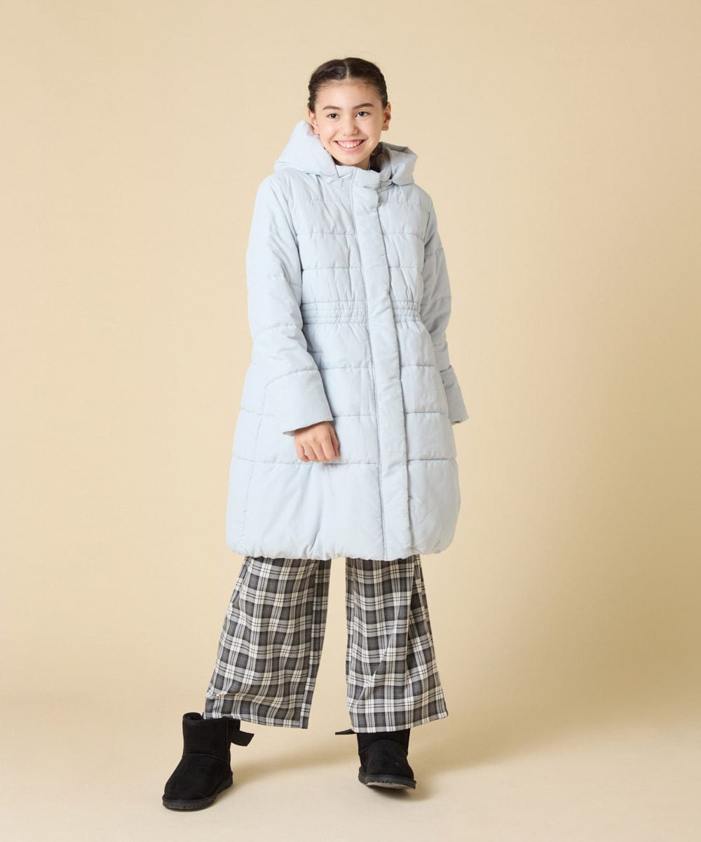 KJUAD02079 a.v.v KIDS(アー・ヴェ・ヴェ) [100-160]【フード取り外し可能/お家で洗える】中綿ロングコート ブラック