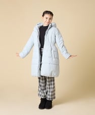 KJUAD02079 a.v.v KIDS(アー・ヴェ・ヴェ) [100-160]【フード取り外し可能/お家で洗える】中綿ロングコート ブラック