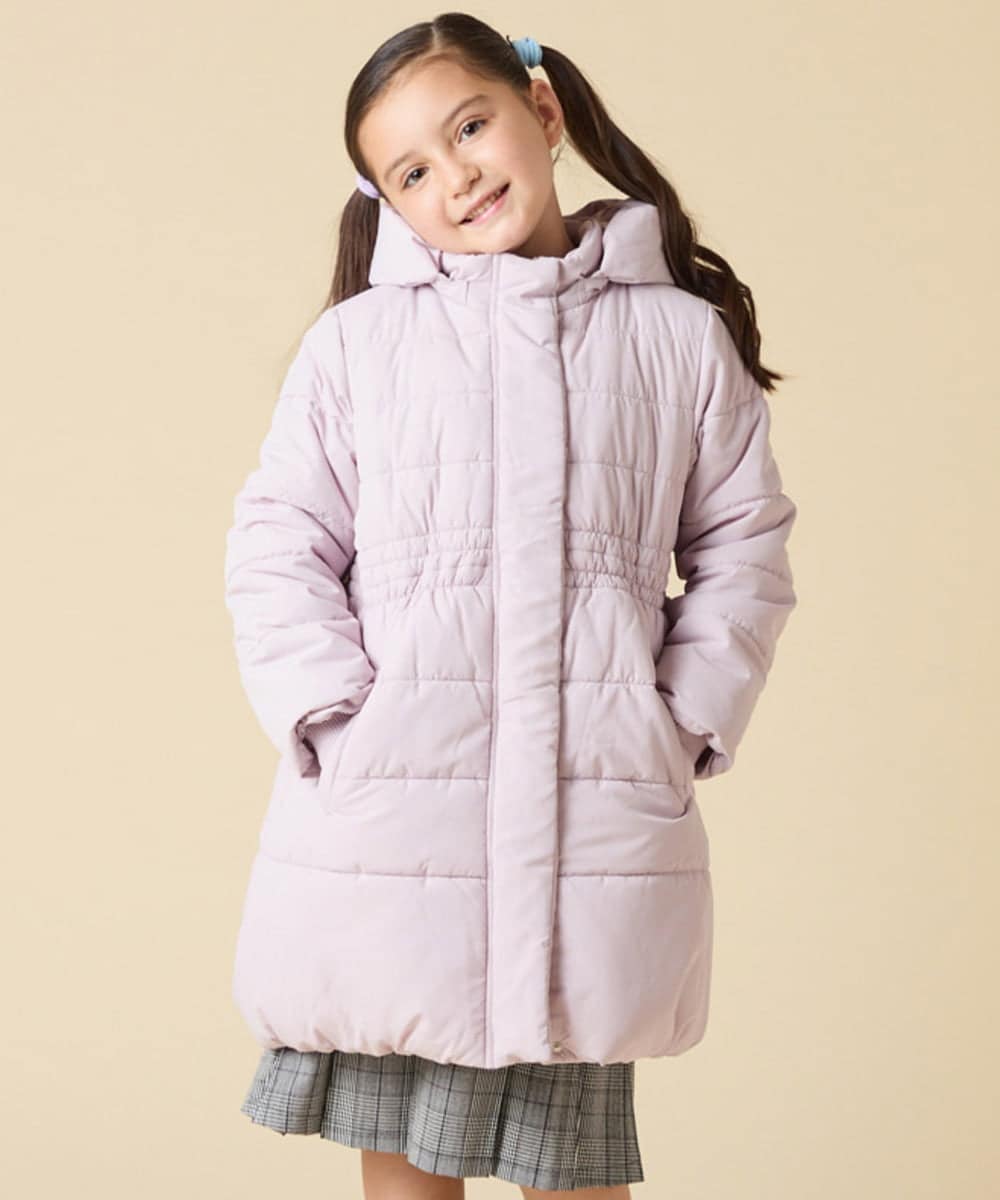 KJUAD02079 a.v.v KIDS(アー・ヴェ・ヴェ) [100-160]【フード取り外し可能/お家で洗える】中綿ロングコート ブラック