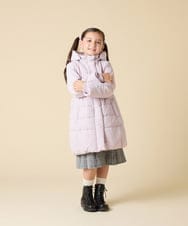 KJUAD02079 a.v.v KIDS(アー・ヴェ・ヴェ) [100-160]【フード取り外し可能/お家で洗える】中綿ロングコート ブラック