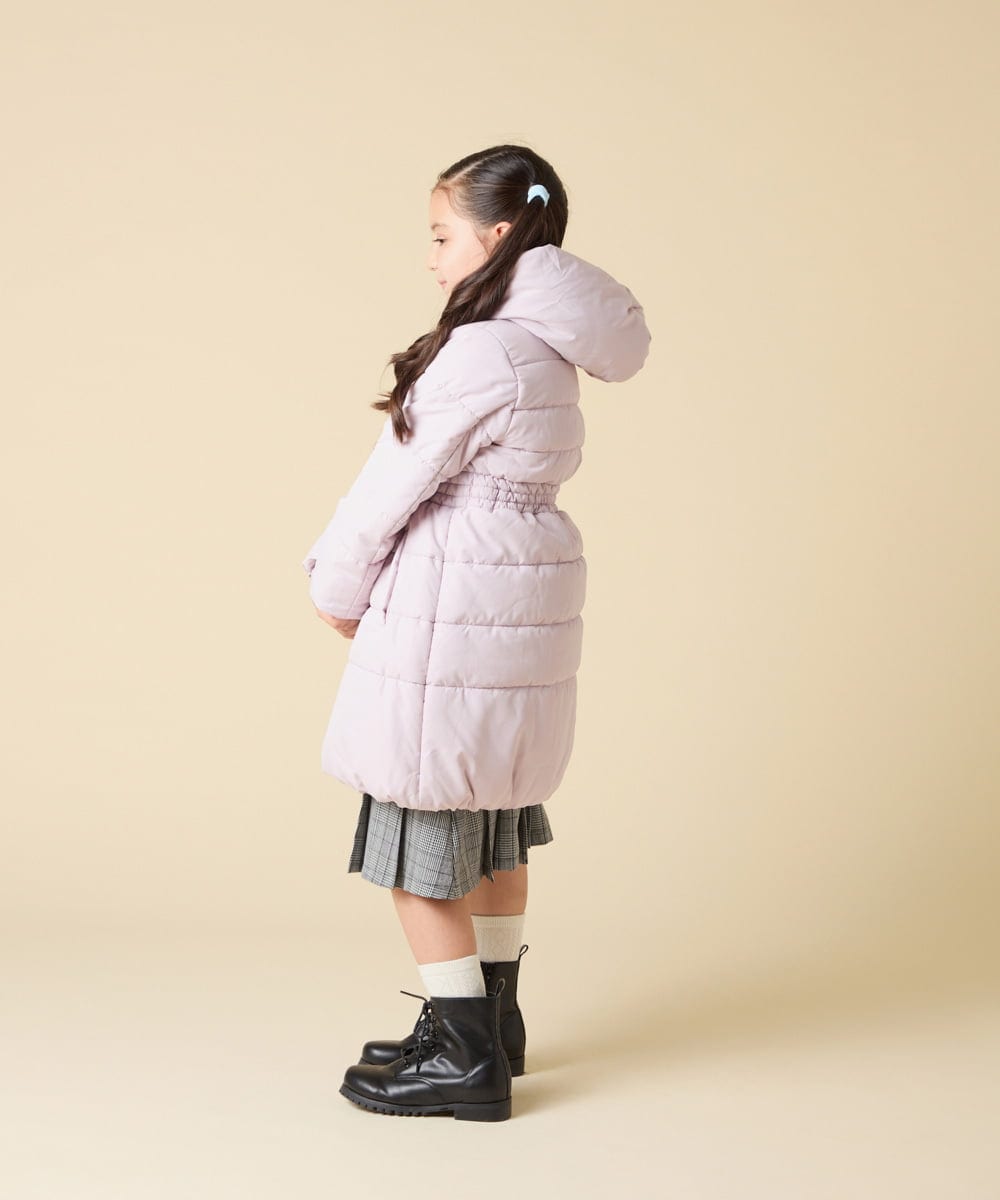 KJUAD02079 a.v.v KIDS(アー・ヴェ・ヴェ) [100-160]【フード取り外し可能/お家で洗える】中綿ロングコート ブラック