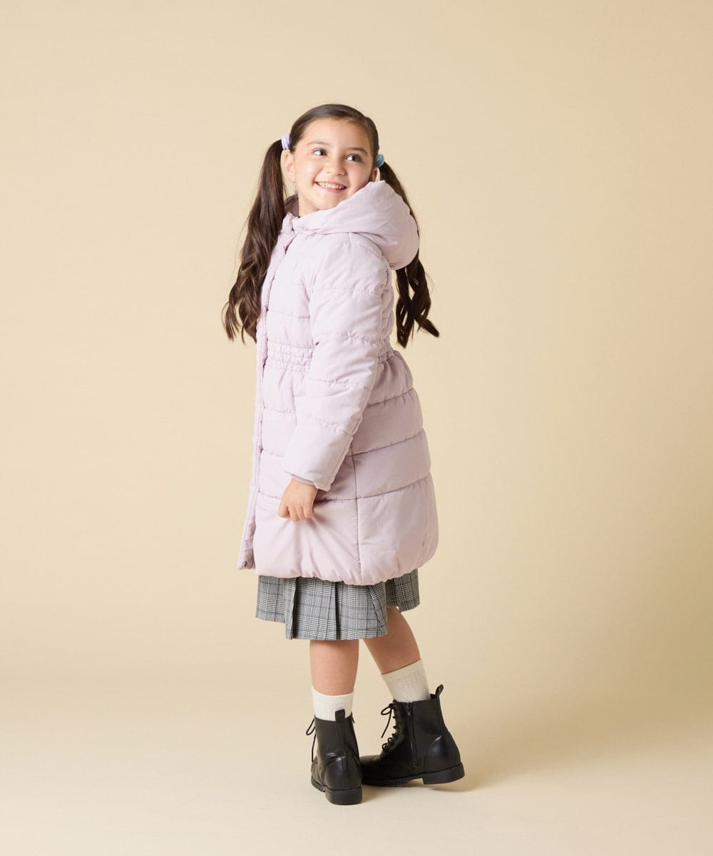 KJUAD02079 a.v.v KIDS(アー・ヴェ・ヴェ) [100-160]【フード取り外し可能/お家で洗える】中綿ロングコート ブラック