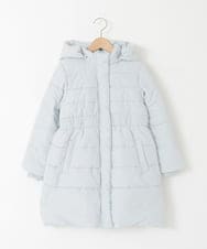 KJUAD02079 a.v.v KIDS(アー・ヴェ・ヴェ) [100-160]【フード取り外し可能/お家で洗える】フィット＆フレア中綿ロングコート ブラック