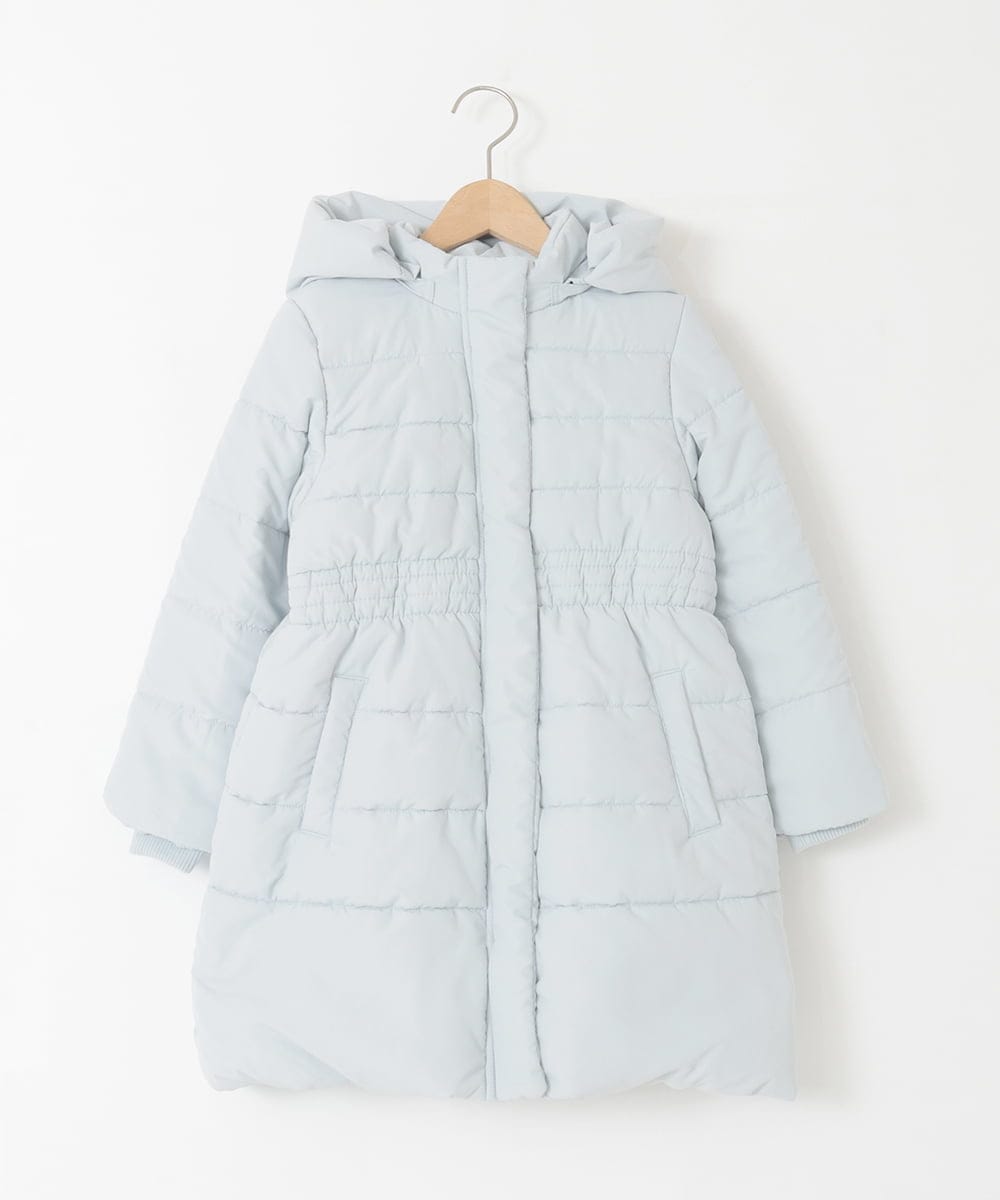 KJUAD02079 a.v.v KIDS(アー・ヴェ・ヴェ) [100-160]【フード取り外し可能/お家で洗える】フィット＆フレア中綿ロングコート ブラック