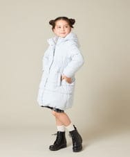 KJUAD02079 a.v.v KIDS(アー・ヴェ・ヴェ) [100-160]【フード取り外し可能/お家で洗える】フィット＆フレア中綿ロングコート ブラック