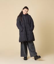 KJUAD02079 a.v.v KIDS(アー・ヴェ・ヴェ) [100-160]【フード取り外し可能/お家で洗える】中綿ロングコート ブラック