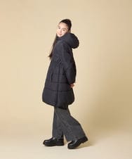 KJUAD02079 a.v.v KIDS(アー・ヴェ・ヴェ) [100-160]【フード取り外し可能/お家で洗える】中綿ロングコート ブラック