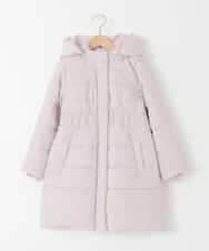 KJUAD02079 a.v.v KIDS(アー・ヴェ・ヴェ) [100-160]【フード取り外し可能/お家で洗える】中綿ロングコート ピンク