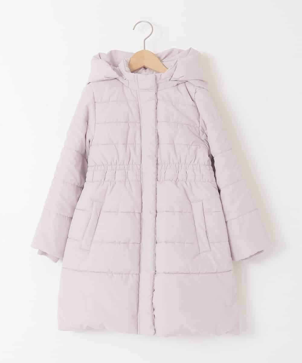 KJUAD02079 a.v.v KIDS(アー・ヴェ・ヴェ) [100-160]【フード取り外し可能/お家で洗える】中綿ロングコート ピンク