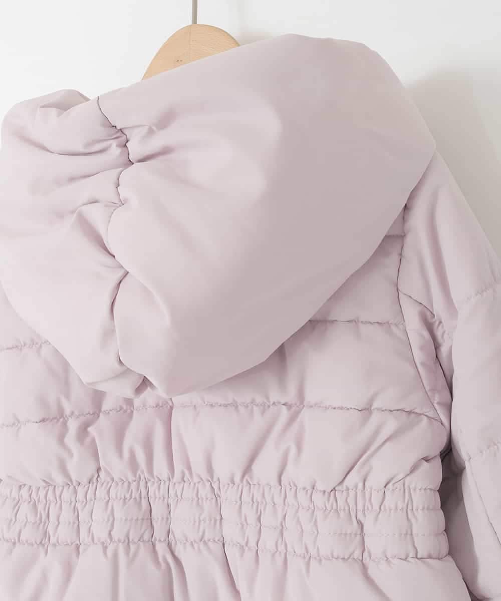 KJUAD02079 a.v.v KIDS(アー・ヴェ・ヴェ) [100-160]【フード取り外し可能/お家で洗える】中綿ロングコート ピンク