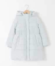 KJUAD02079 a.v.v KIDS(アー・ヴェ・ヴェ) [100-160]【フード取り外し可能/お家で洗える】中綿ロングコート ライトブルー