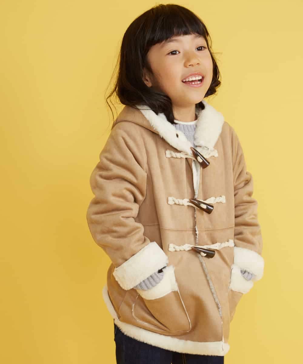 KJUAG02059 a.v.v KIDS(アー・ヴェ・ヴェ) [100-130]フェイクムートンコート[WEB限定サイズ] キャメル