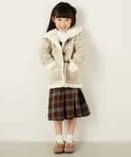 KJUAG02059 a.v.v KIDS(アー・ヴェ・ヴェ) [100-130]フェイクムートンコート[WEB限定サイズ] キャメル