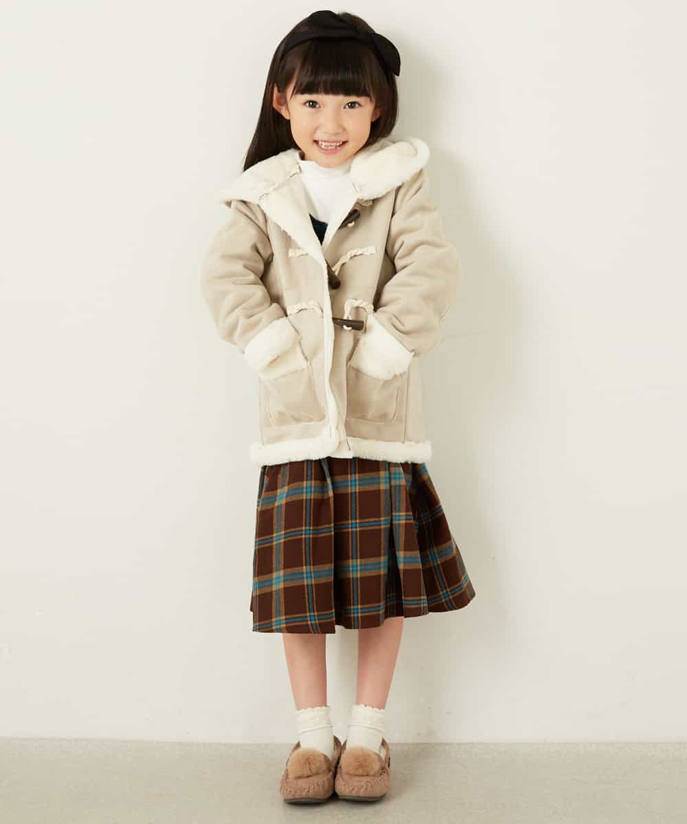 KJUAG02059 a.v.v KIDS(アー・ヴェ・ヴェ) [100-130]フェイクムートンコート[WEB限定サイズ] キャメル