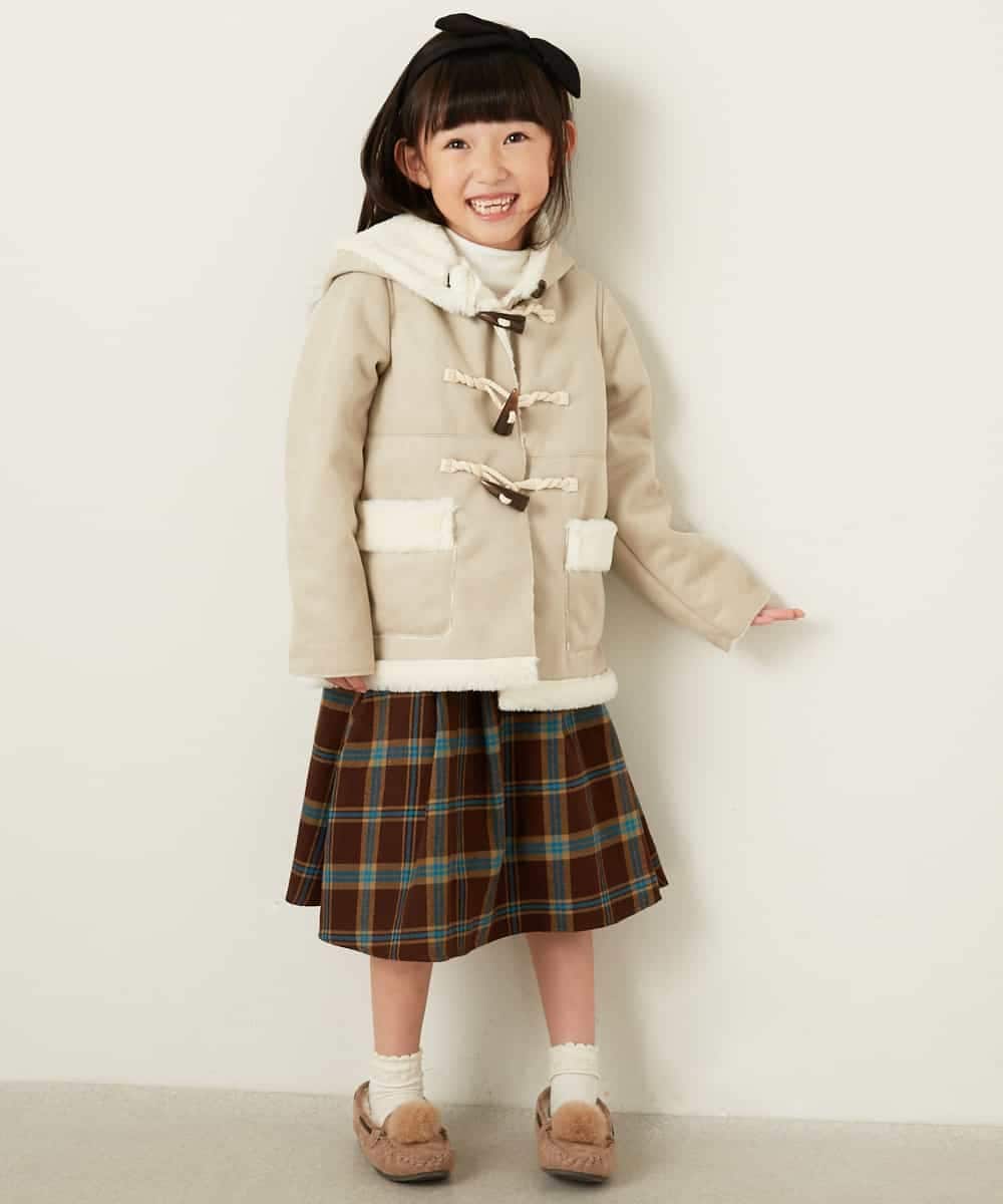 KJUAG02059 a.v.v KIDS(アー・ヴェ・ヴェ) [100-130]フェイクムートンコート[WEB限定サイズ] キャメル