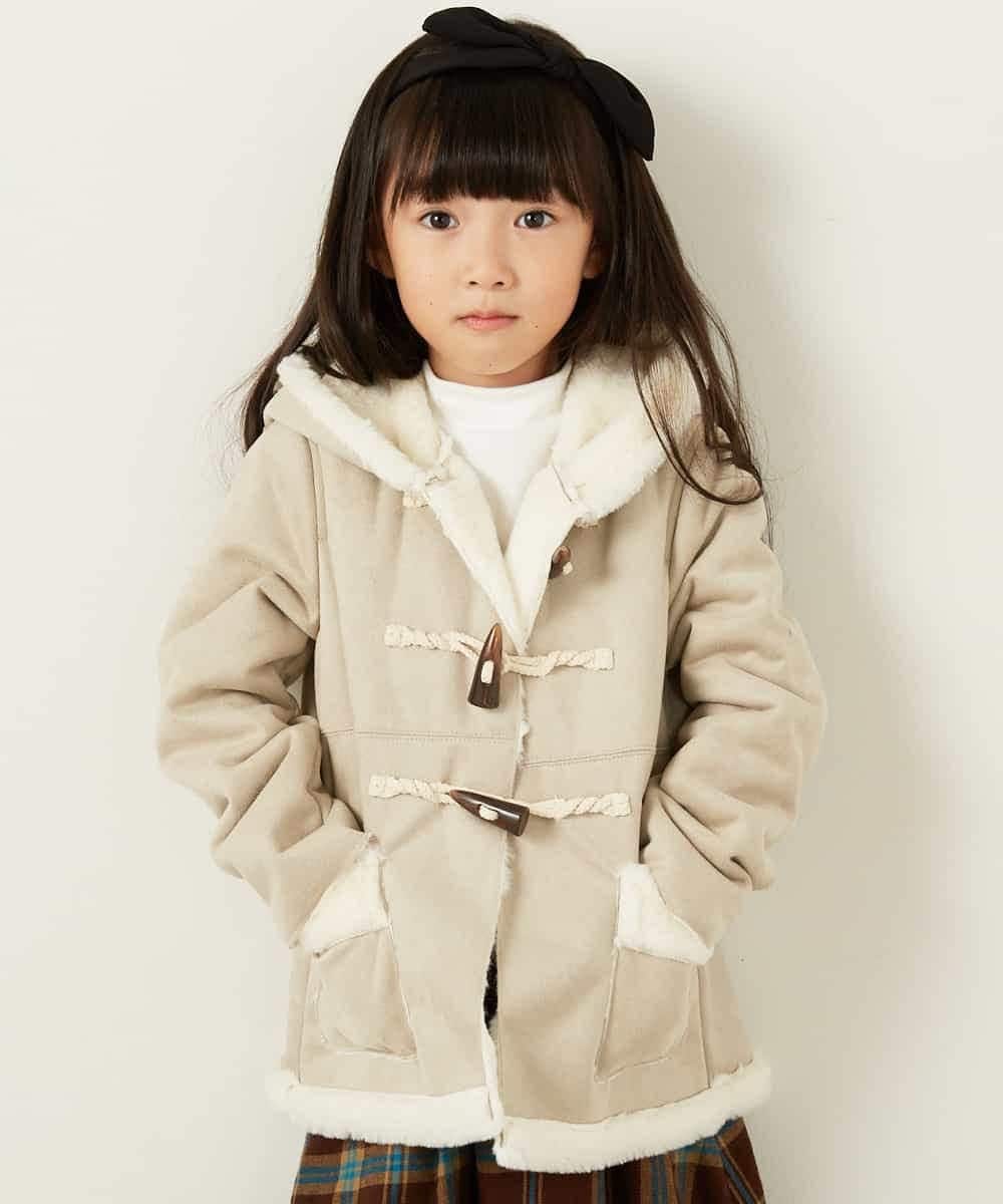 KJUAG02059 a.v.v KIDS(アー・ヴェ・ヴェ) [100-130]フェイクムートンコート[WEB限定サイズ] ライトグレー