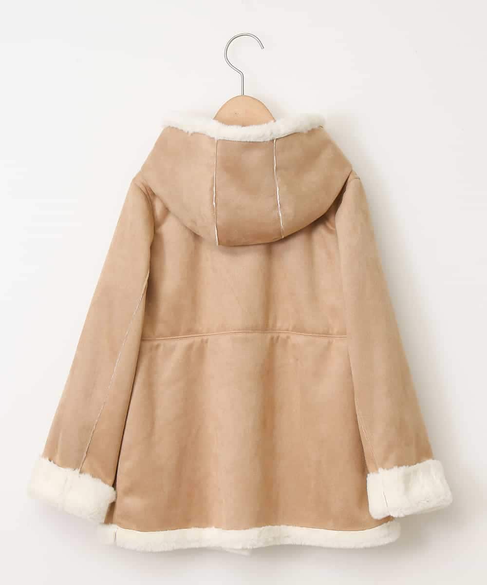 KJUAG02059 a.v.v KIDS(アー・ヴェ・ヴェ) [100-130]フェイクムートンコート[WEB限定サイズ] キャメル