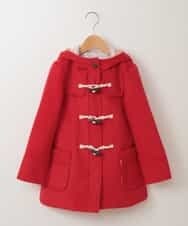 KJUAG03059 a.v.v KIDS(アー・ヴェ・ヴェ) [100-130]フェイクファーフードダッフルコート[WEB限定サイズ] レッド