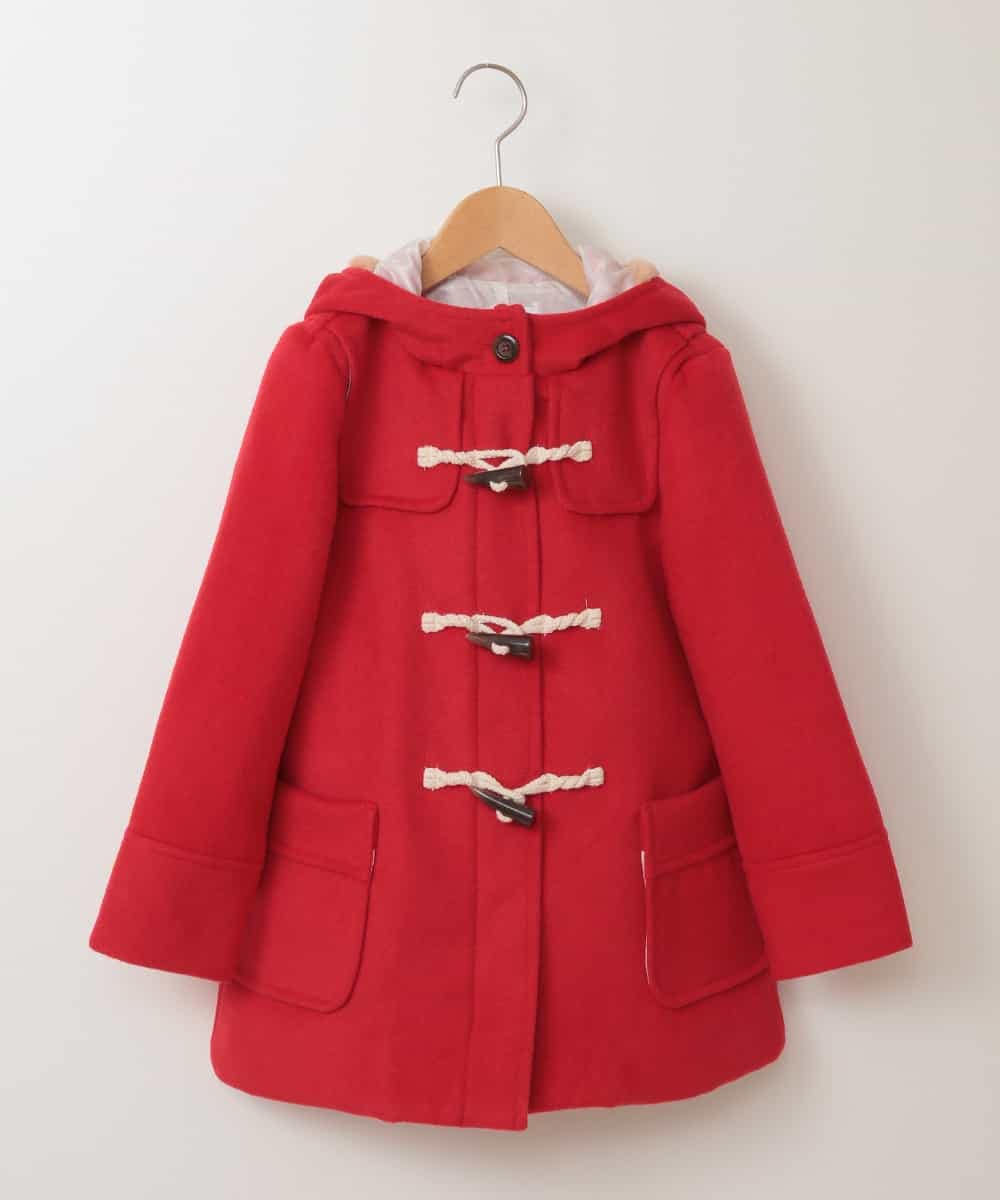 KJUAG03059 a.v.v KIDS(アー・ヴェ・ヴェ) [100-130]フェイクファーフードダッフルコート[WEB限定サイズ] レッド