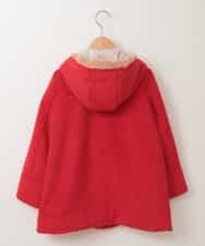 KJUAG03059 a.v.v KIDS(アー・ヴェ・ヴェ) [100-130]フェイクファーフードダッフルコート[WEB限定サイズ] レッド