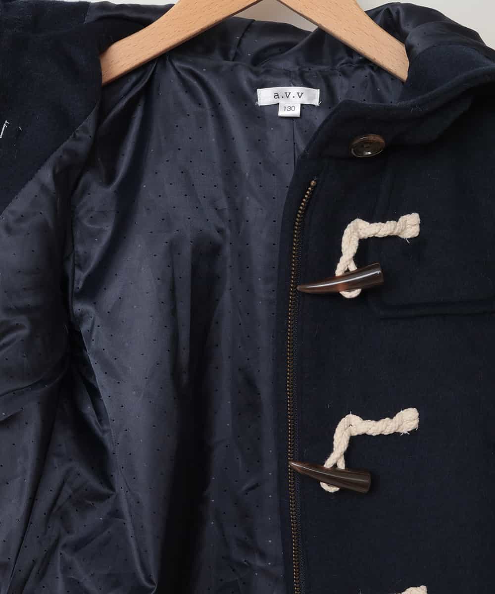 KJUAG03059 a.v.v KIDS(アー・ヴェ・ヴェ) [100-130]フェイクファーフードダッフルコート[WEB限定サイズ] レッド