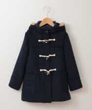 KJUAG03059 a.v.v KIDS(アー・ヴェ・ヴェ) [100-130]フェイクファーフードダッフルコート[WEB限定サイズ] ネイビー